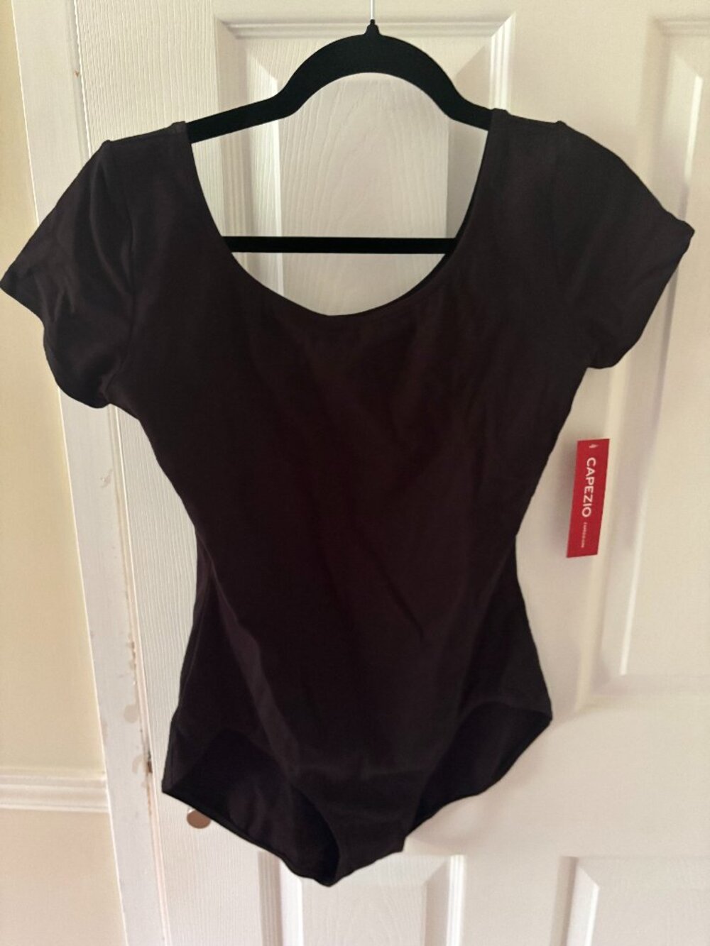 Capezio Short Sleeve Black Leotard XL